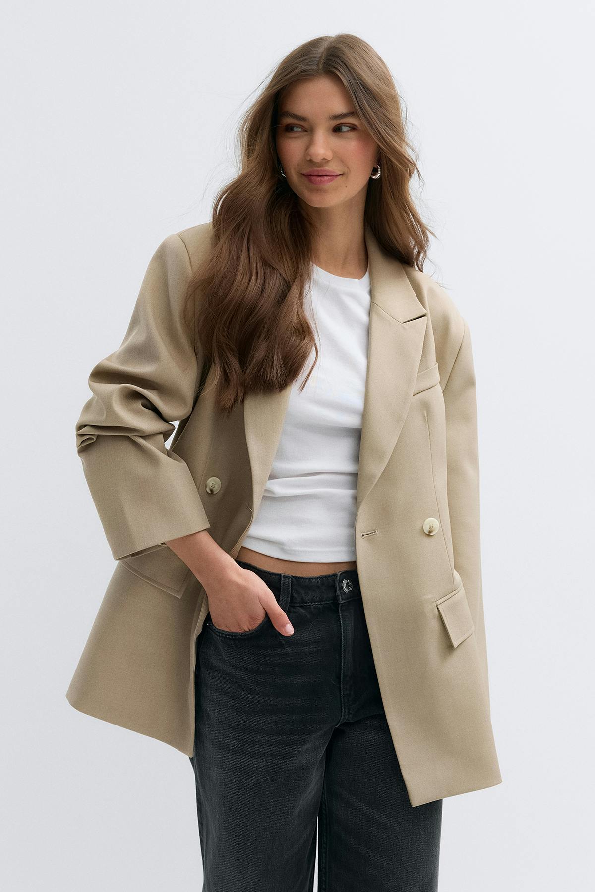 Shaped blazer - Check