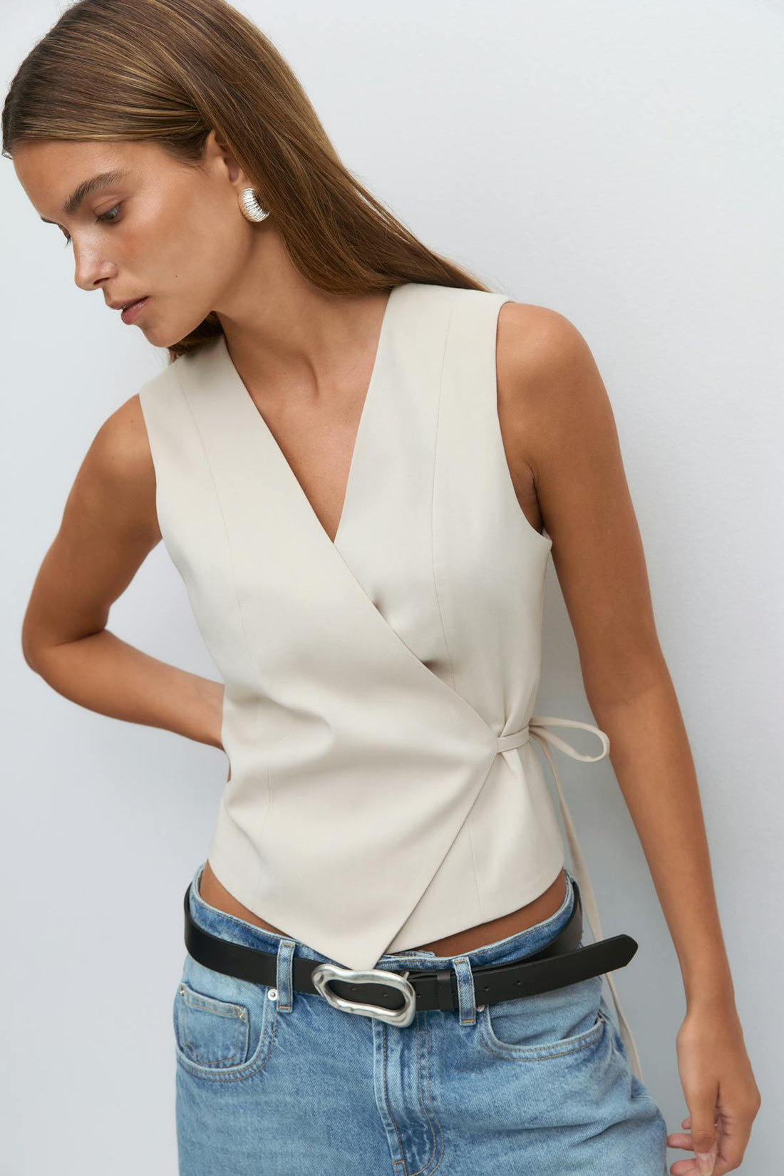 Statement buckel belt - Black/silver