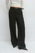 Clean rectangular belt - Black/gold