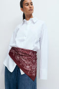 Satin scarf - Sable