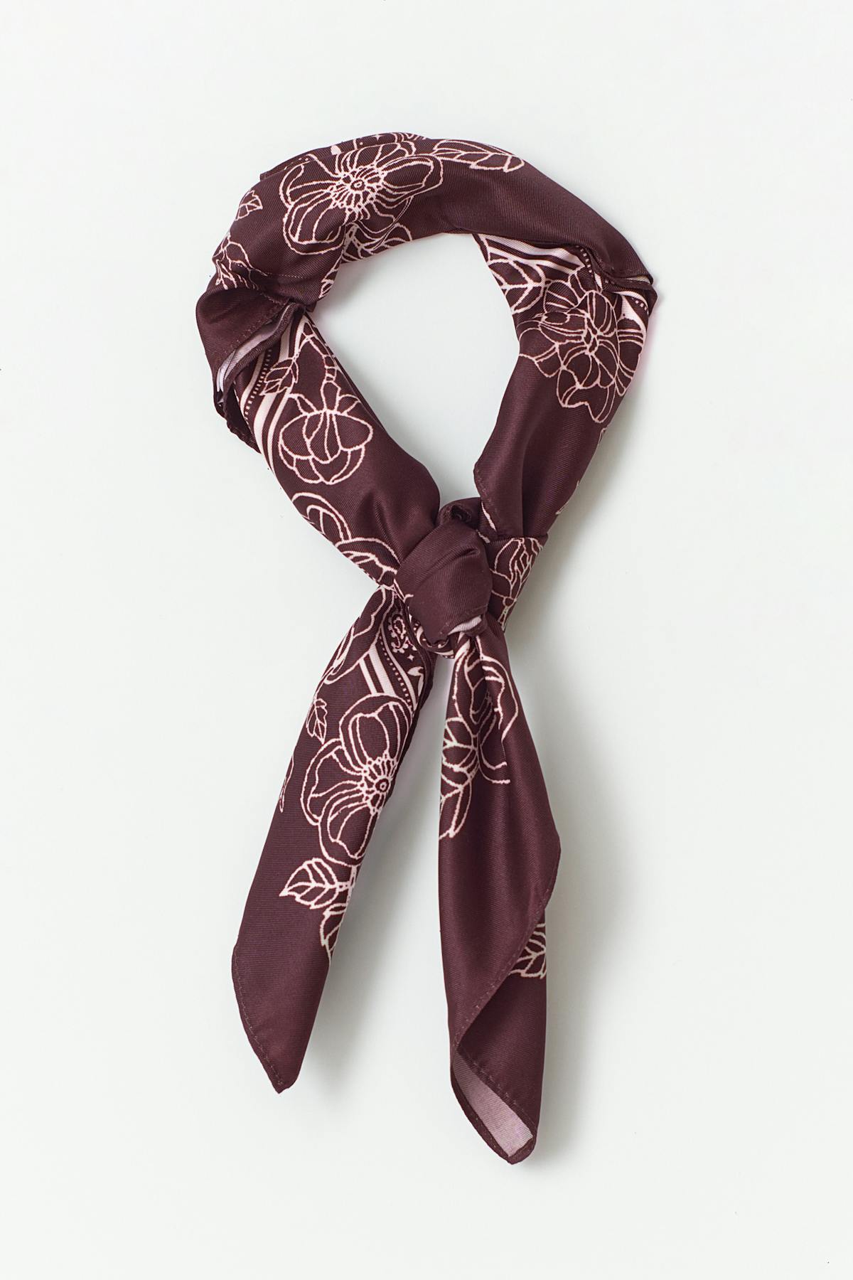 Satin scarf - Dot print