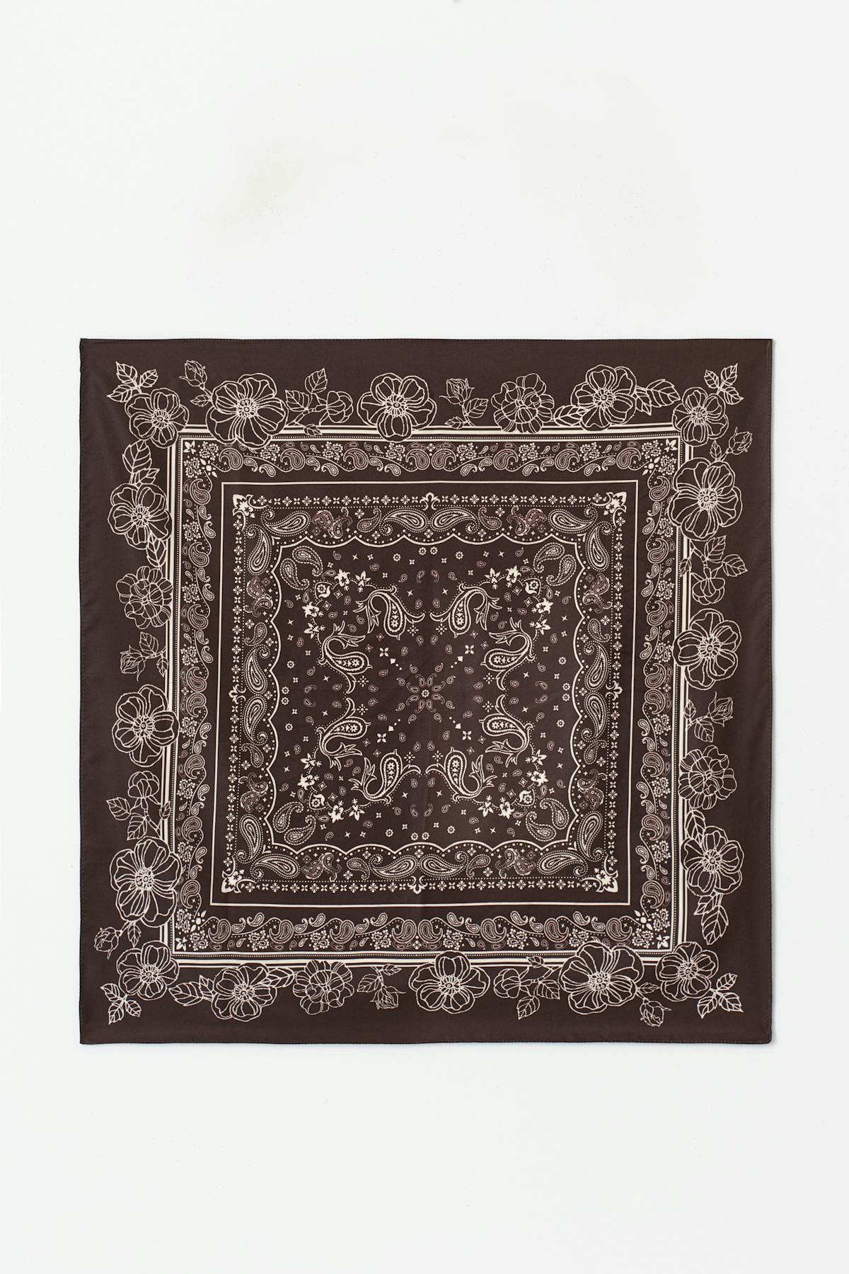 Satin scarf - White/sailor