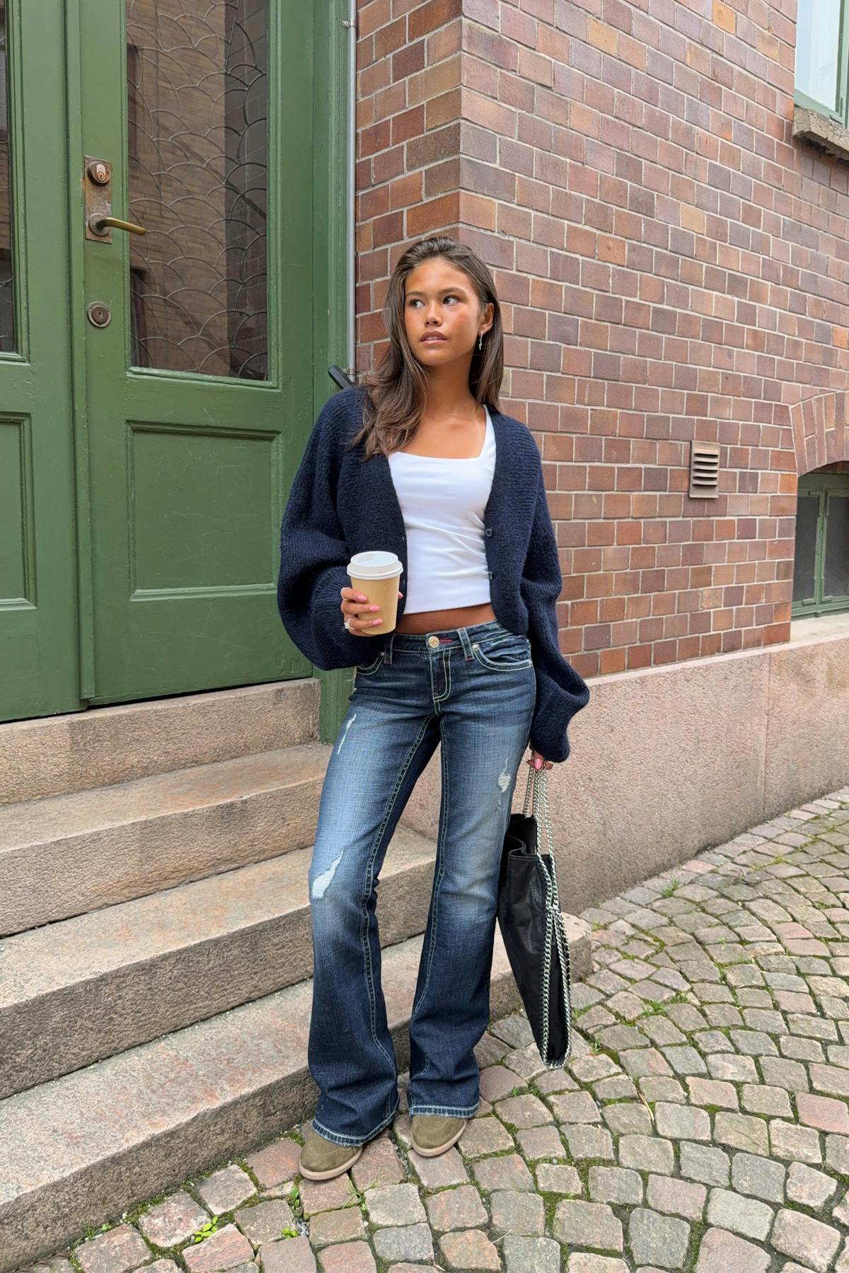 Hip hug flare jeans - Bleu clair