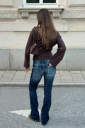 14+ hip hug flare tall jeans - Bleu foncé
