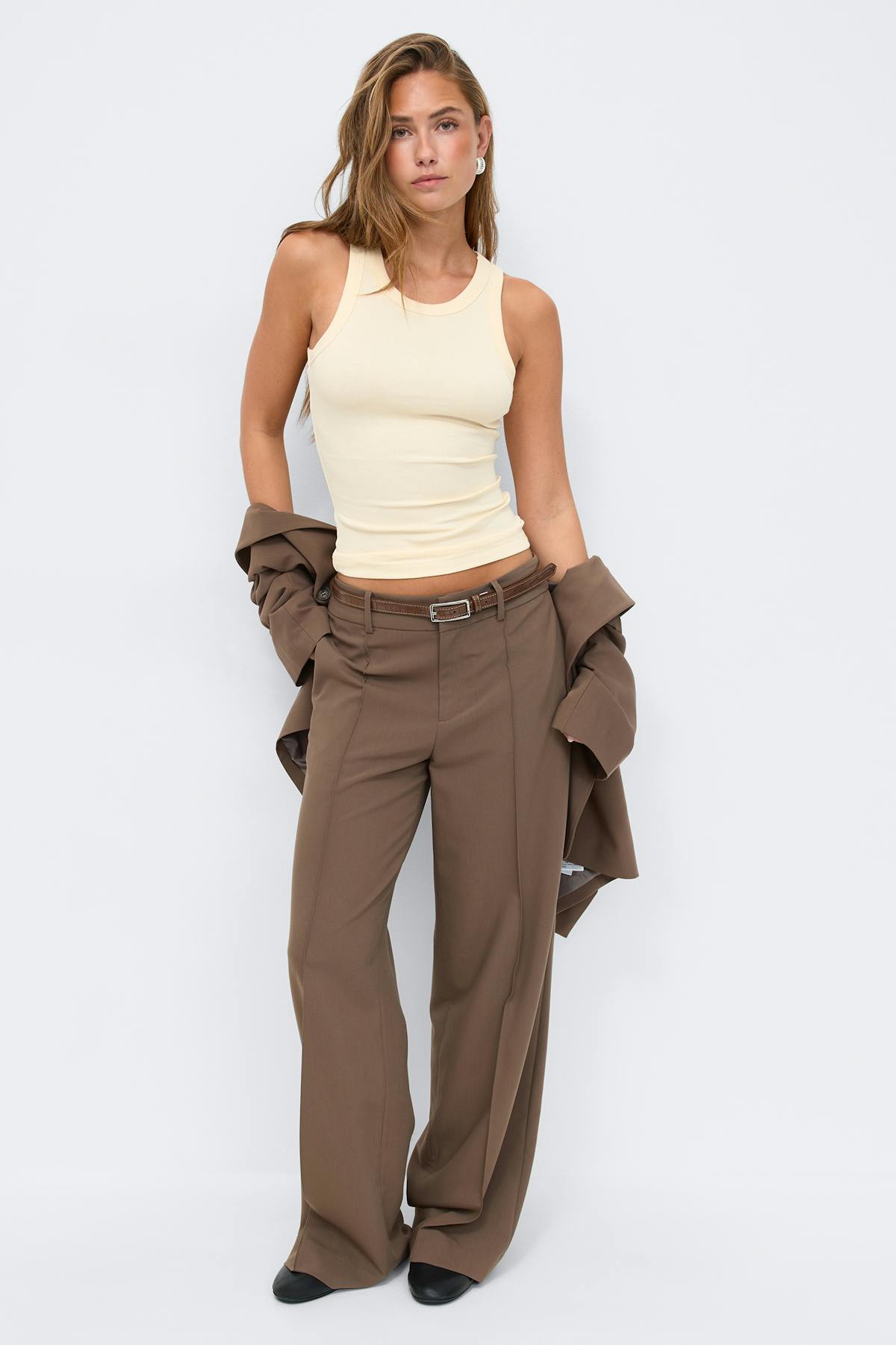 Tight fit rib tank - Noir