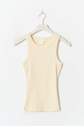 Tight fit rib tank - Lt greymelange