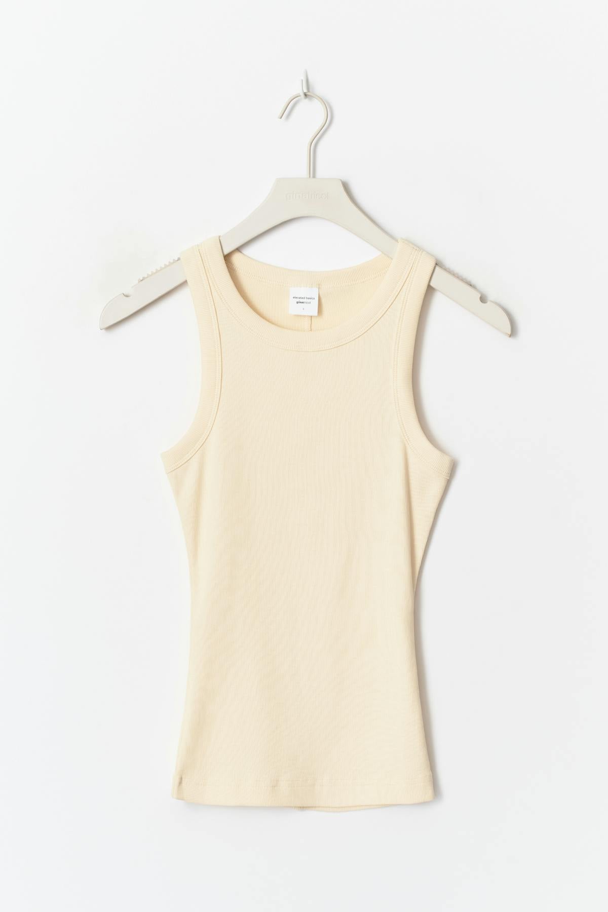 Tight fit rib tank - Lt greymelange