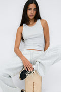 Tight fit rib tank - Noir