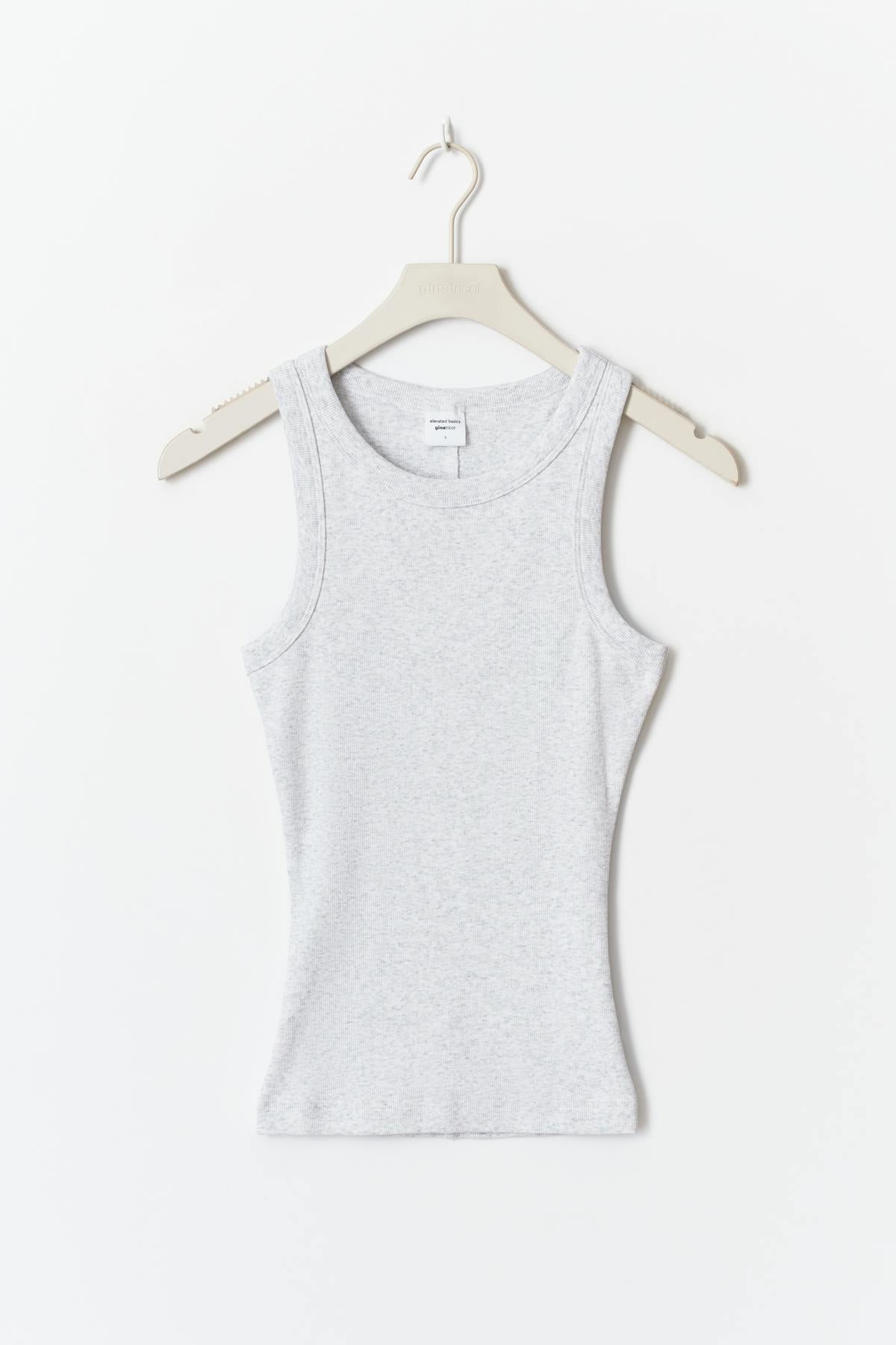 Tight fit rib tank - Noir