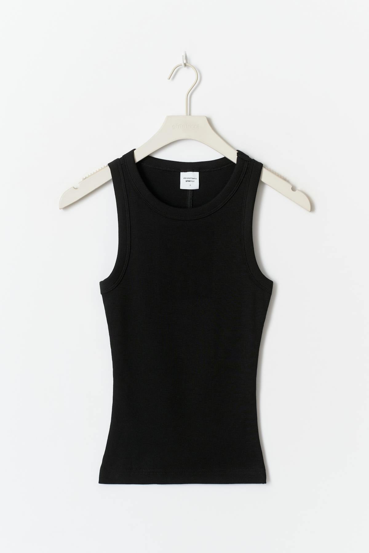 Tight fit rib tank - Noir