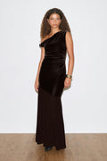 Twisted sheer maxi dress - Noir