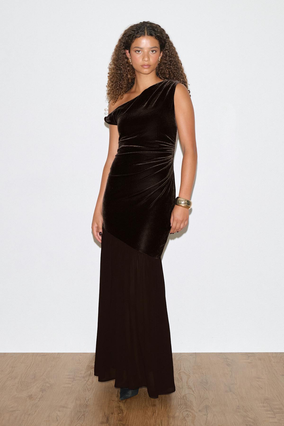 Twisted sheer maxi dress - Noir