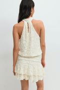 Mini lace dress - Ecru