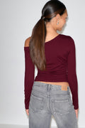 Rhinestone top - Bordeaux