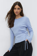 Knitted tie top - Blanc cassé