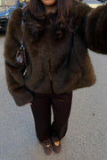 Faux fur jacket - Blanc
