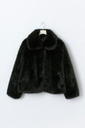 Faux fur short jacket - Crème