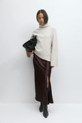 Satin skirt - Egret