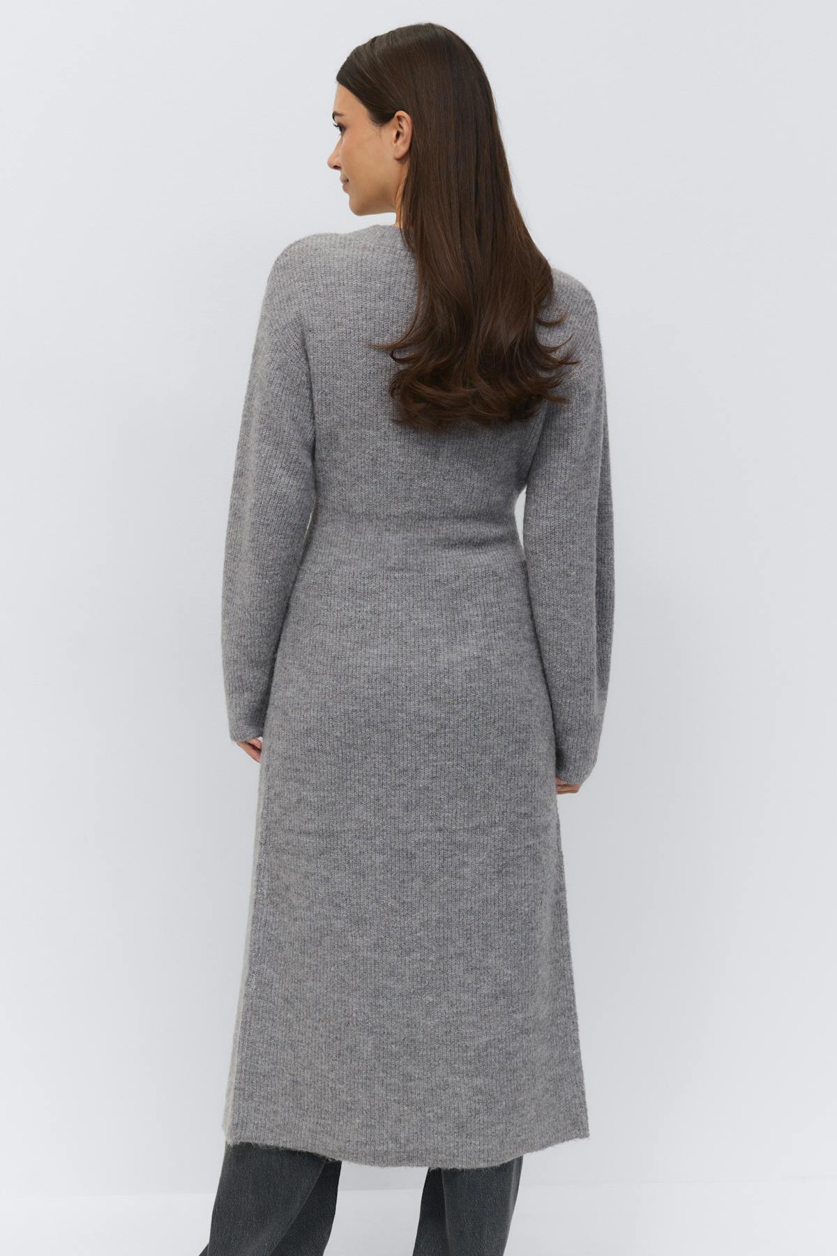 Shaped knitted dress - Vanilla yellow