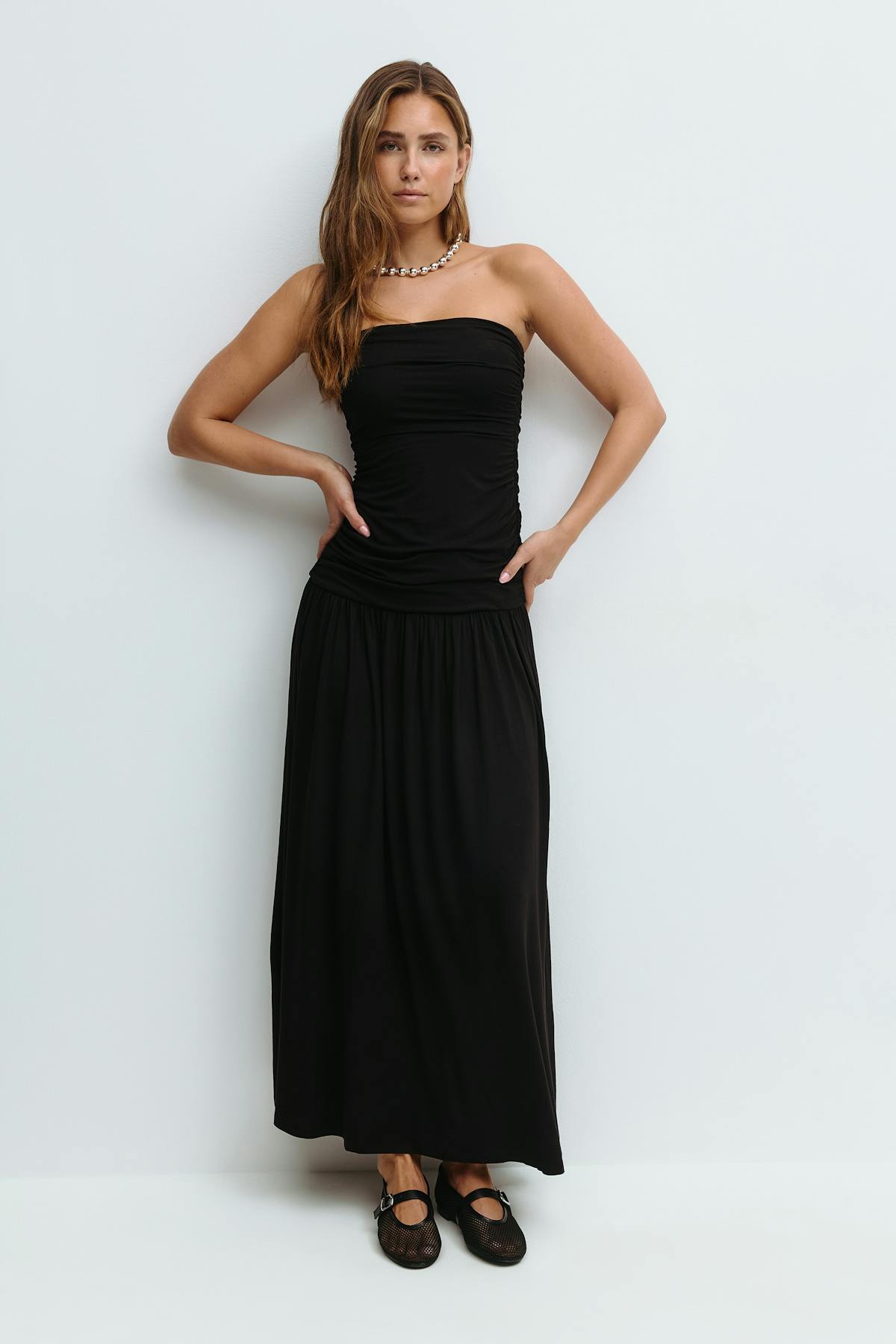 Dropped waist dress - Noir