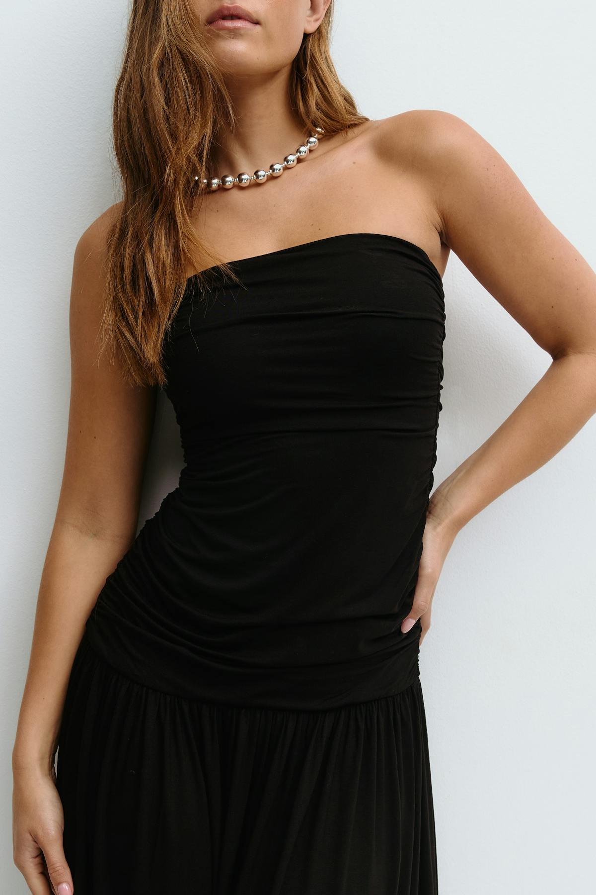 Dropped waist dress - Noir
