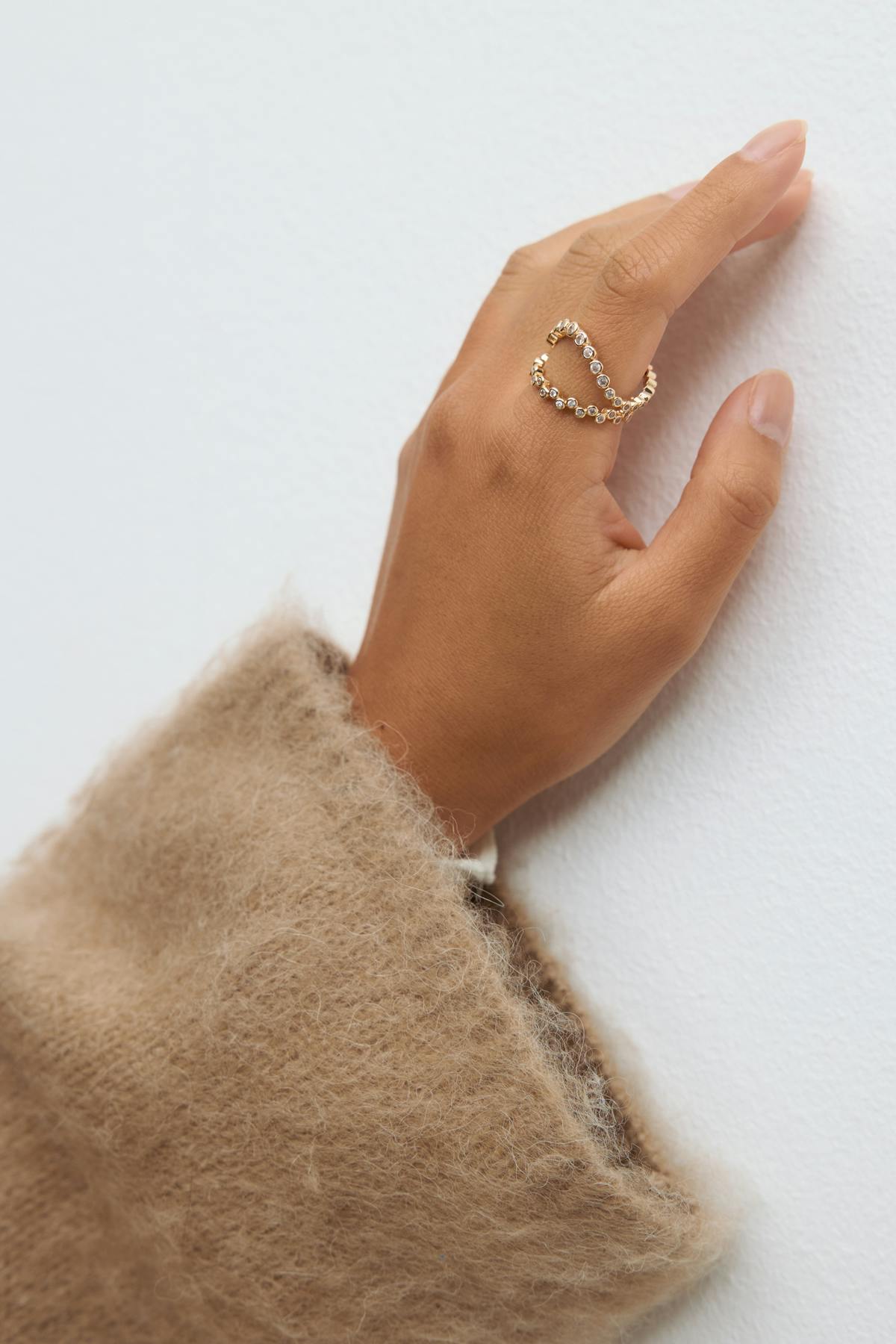 2-pack wave rings - Shiny silver