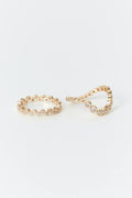 2-pack wave rings - Doré