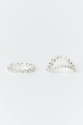 2-pack wave rings - Shiny silver