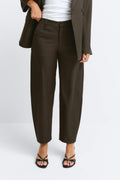 Mid waist barrel trousers - Noir
