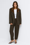 Mid waist barrel trousers - Noir