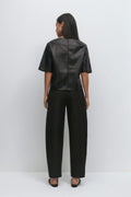 Mid waist barrel trousers - Noir