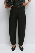 Mid waist barrel trousers - Noir