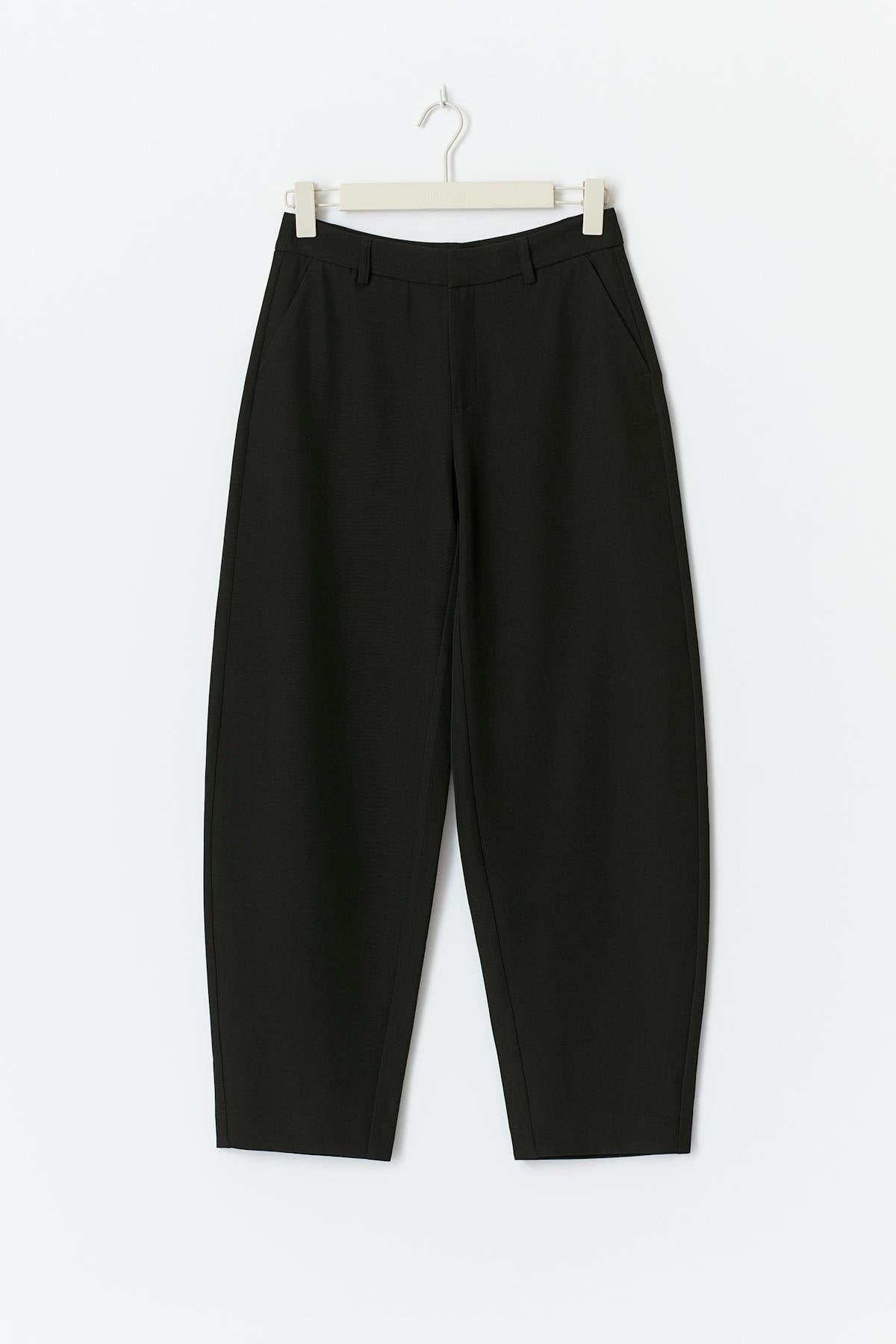 Mid waist barrel trousers - Noir
