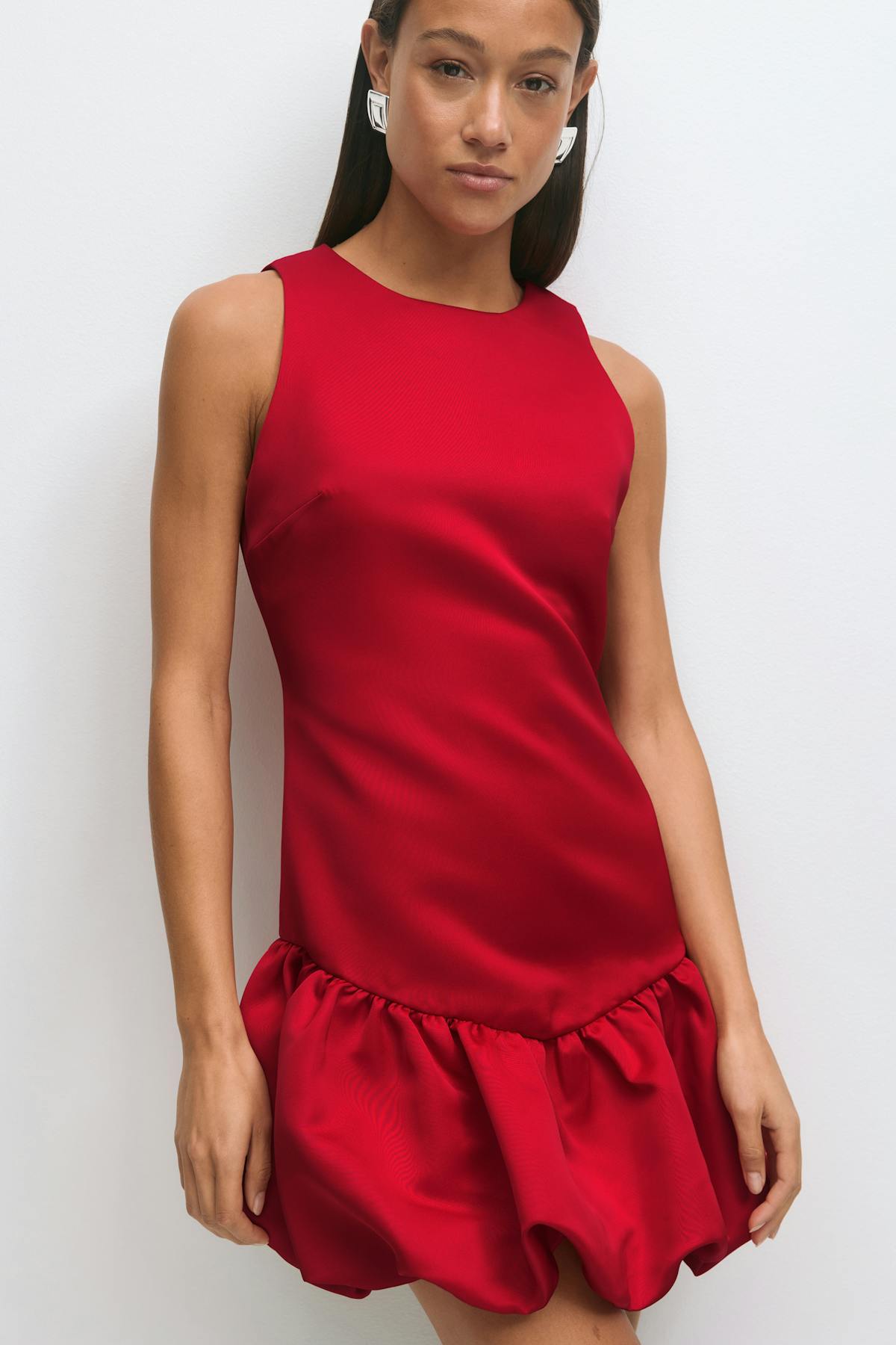 Balloon mini dress - Blanc cassé