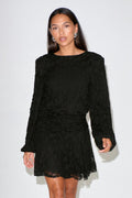 Lace loose dress - Noir