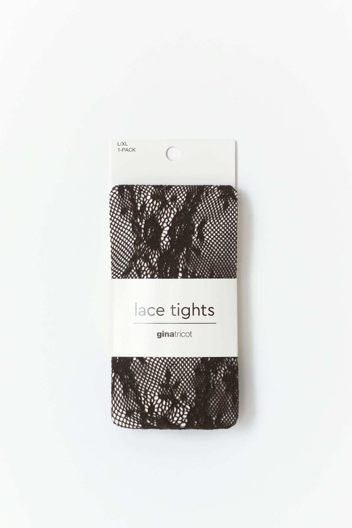 lace tights - Marron