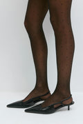 Dobby dot tights - Noir