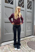 14+ pleated flare jeans - Vintage blue