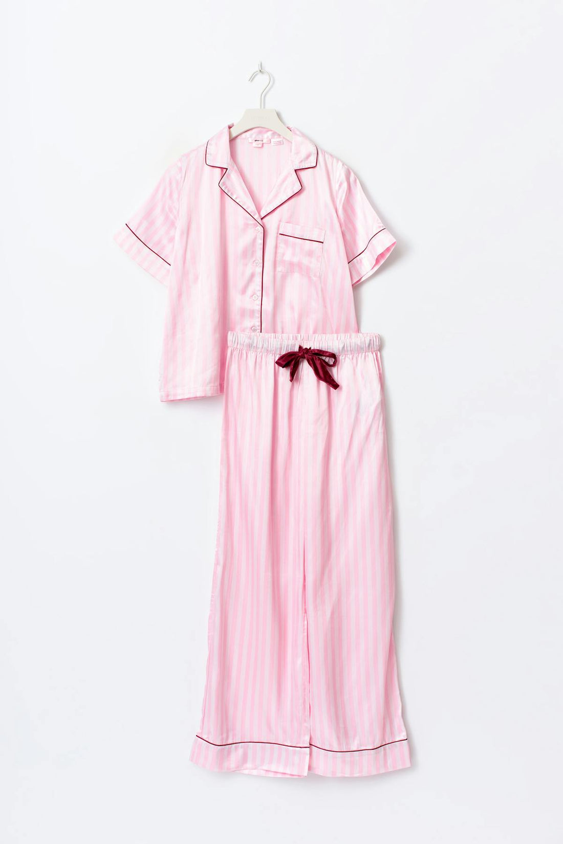 14+ satin set - Pink stripe