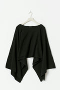 Knitted cape top - Navy blazer