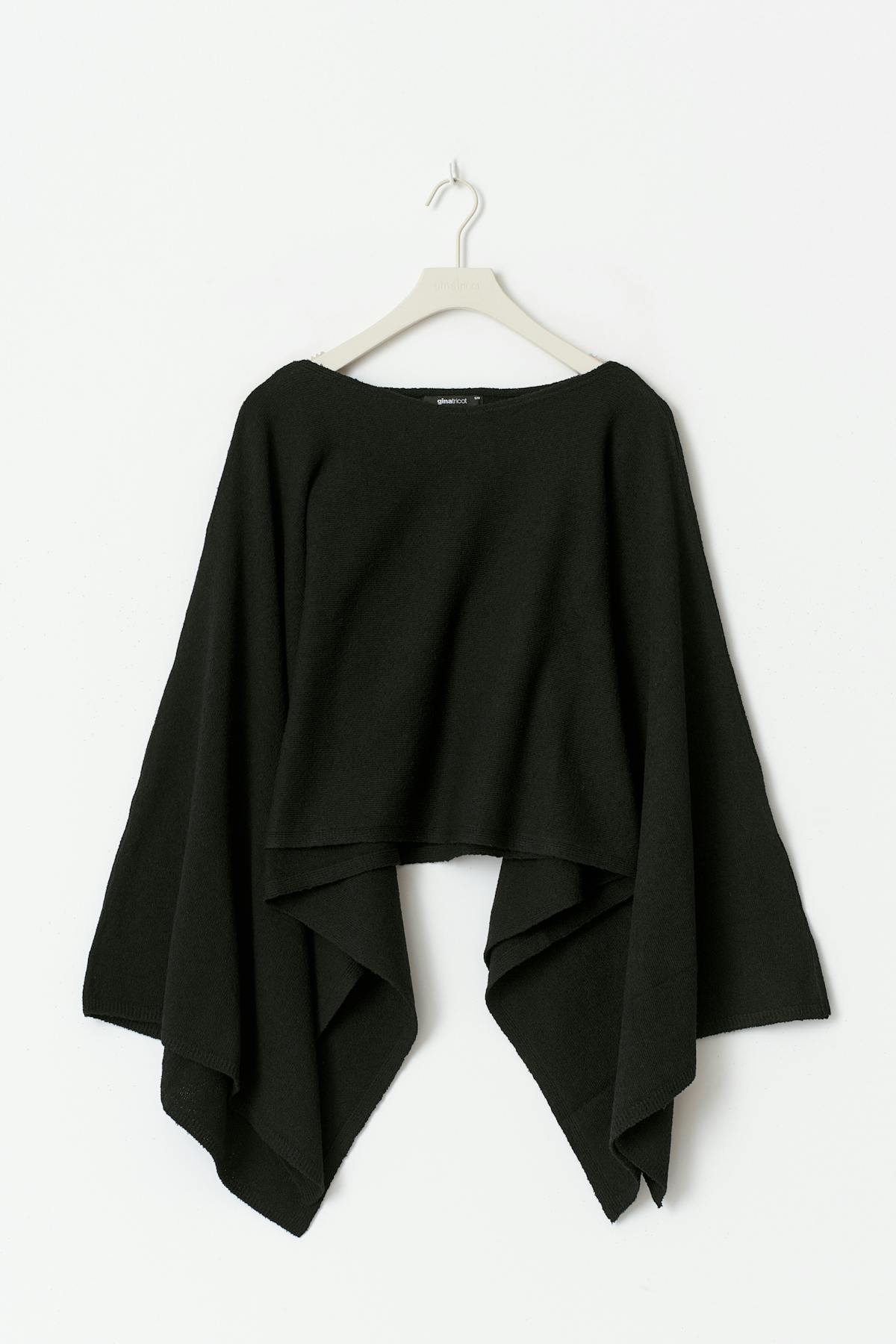 Knitted cape top - Navy blazer