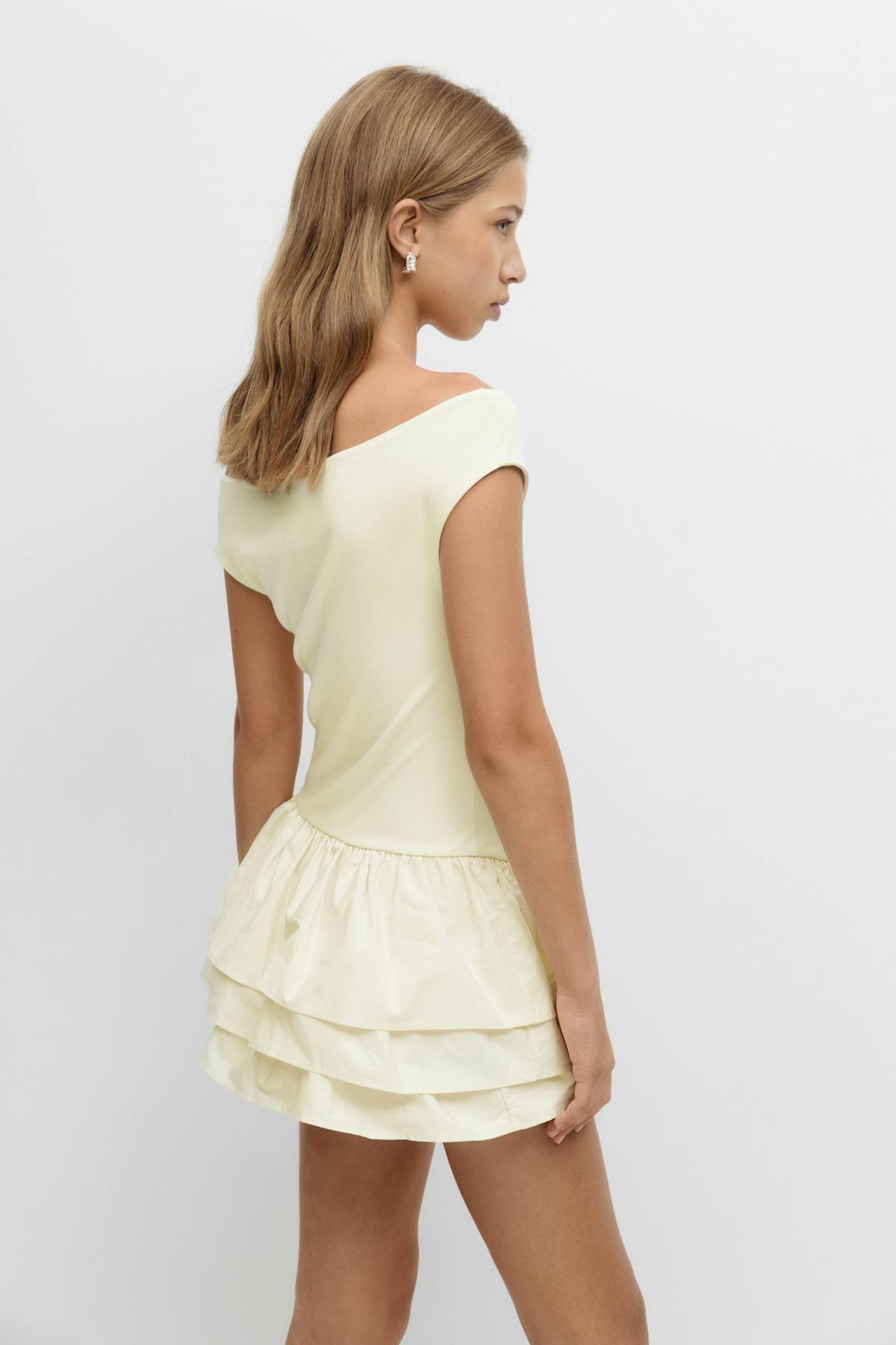 Y frill dress - Jaune clair