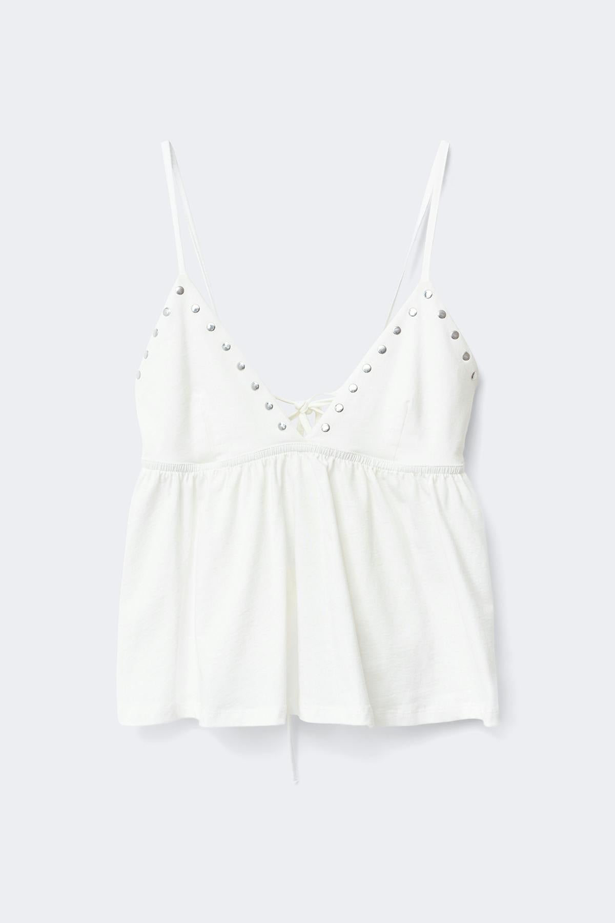 Studs singlet - Blanc cassé