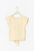14+ open back tie top - Jaune clair