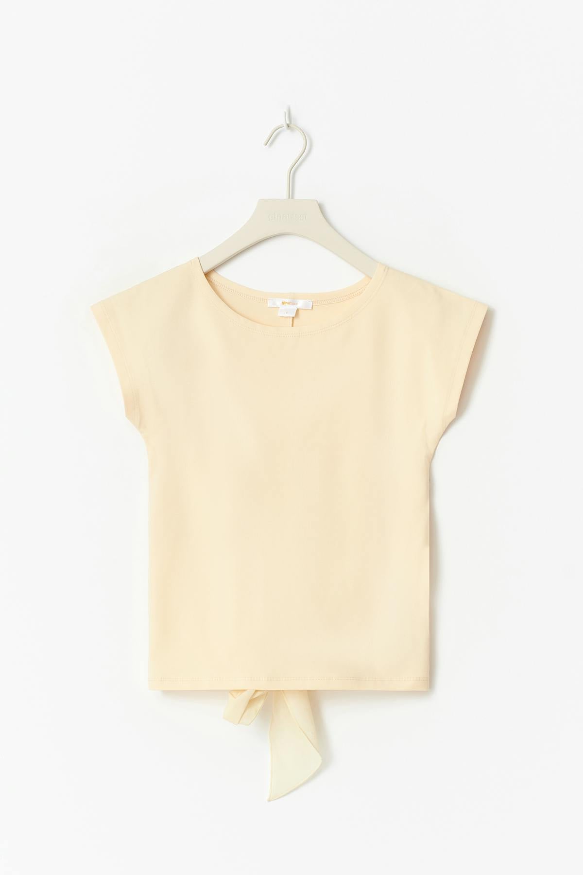 14+ open back tie top - Jaune clair