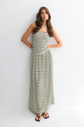 Dropped waist bandeau dress - Stripe