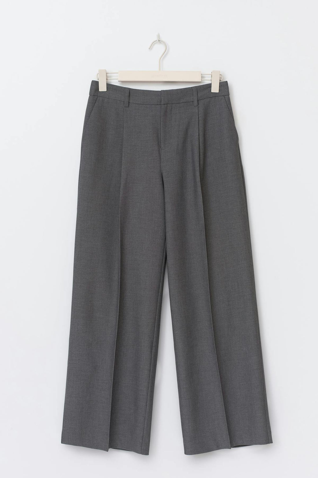 Tall wide pleated trousers - Gris anthracite