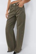 Wide flare jeans - Kaki