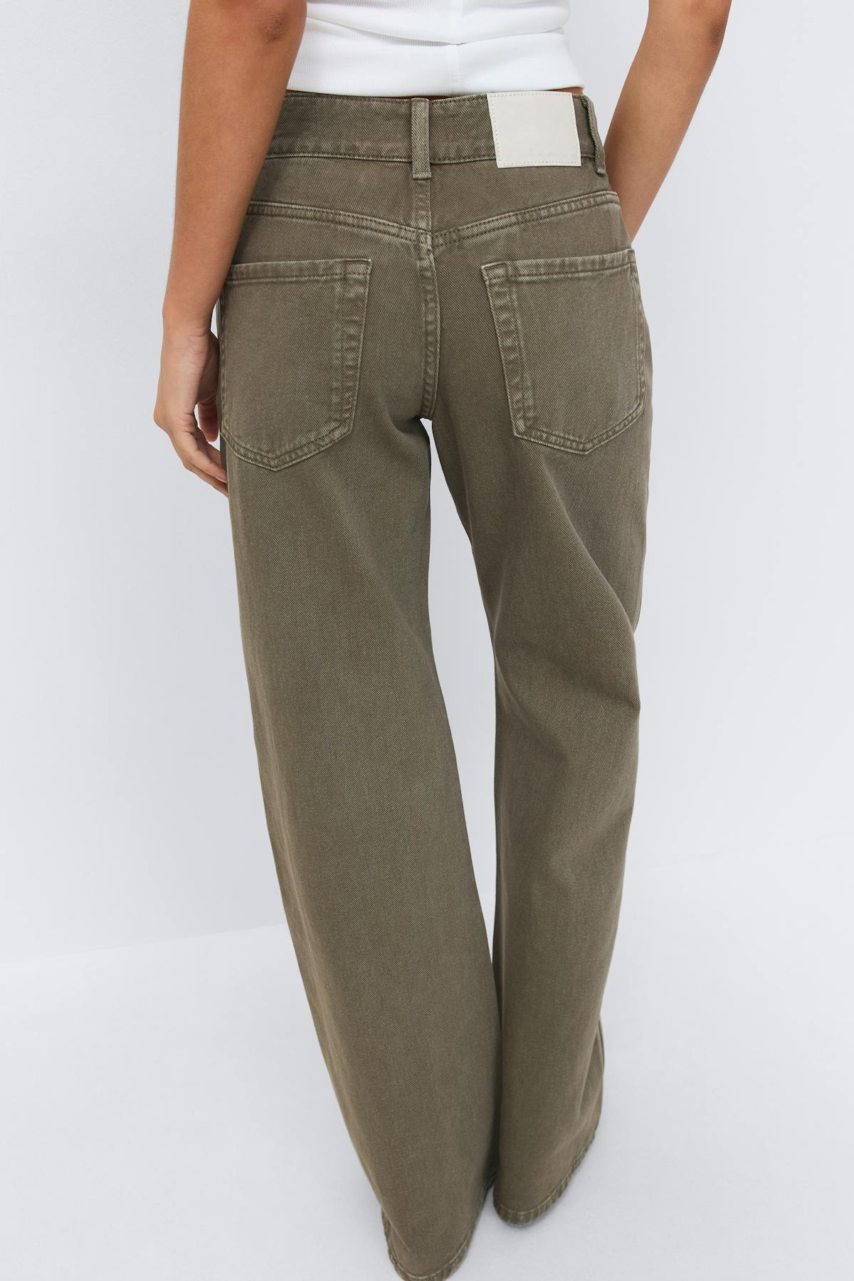 Wide flare jeans - Kaki