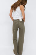 Wide flare jeans - Kaki